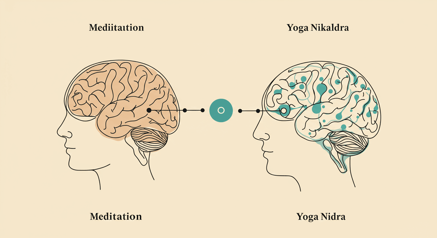 Illustration for NSDR vs Meditation vs Yoga Nidra: Which One Works?