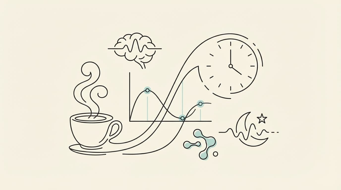 Illustration for Caffeine Half Life: How Long It Really Stays in You