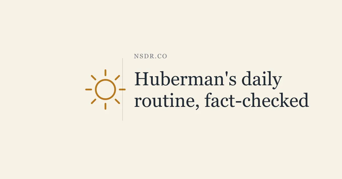 Andrew Huberman Daily Routine: 8 Habits, Fact-Checked
