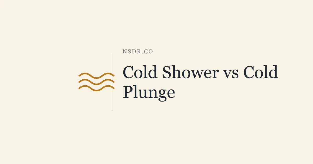 Cold Shower vs Cold Plunge: The Honest Comparison