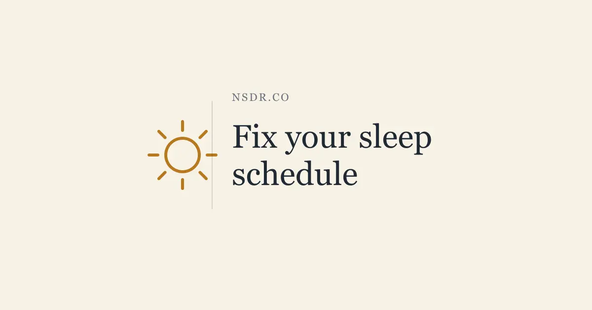 How to Fix Your Sleep Schedule: A 7-Step Reset Plan