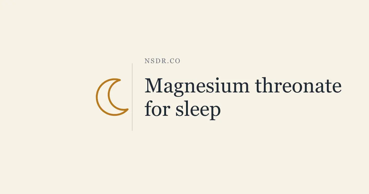 Magnesium Threonate for Sleep: What the Research Shows