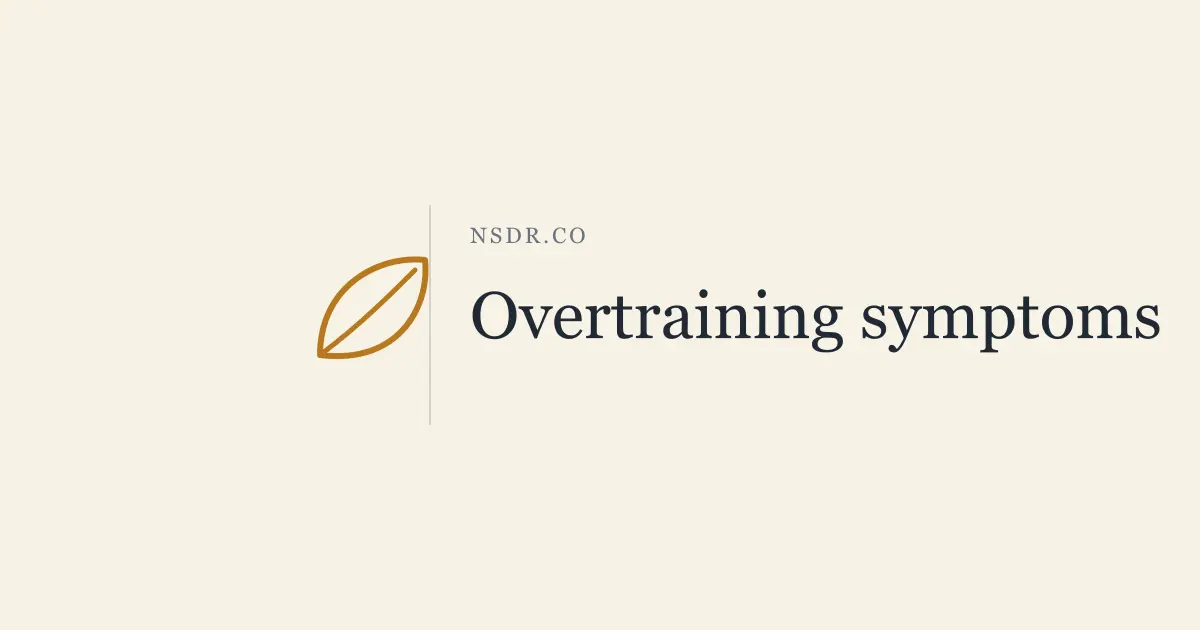 Overtraining Symptoms: How to Spot, Diagnose & Recover