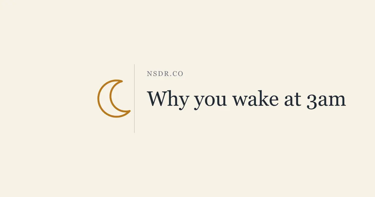 Why Do I Wake Up at 3am? The Science and How to Stop It